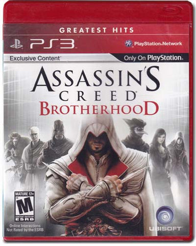 Assassin's Creed Brotherhood Greatest Hits Edition Playstation 3 PS3 Video Game 008888346258