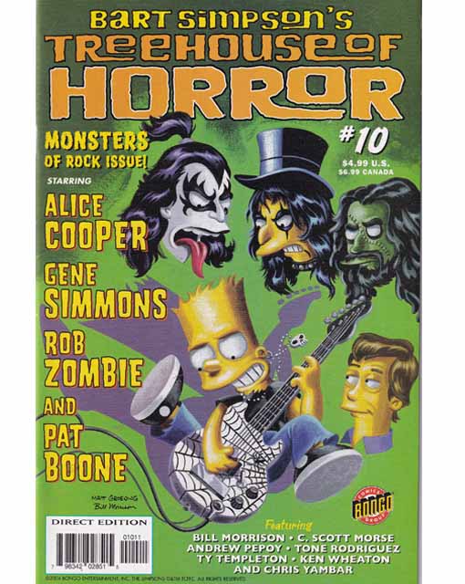 Bart Simpson's Treehouse Of horrors Issue 10 Bongo Comics Group Back Issues For Sale 798342028515 01011