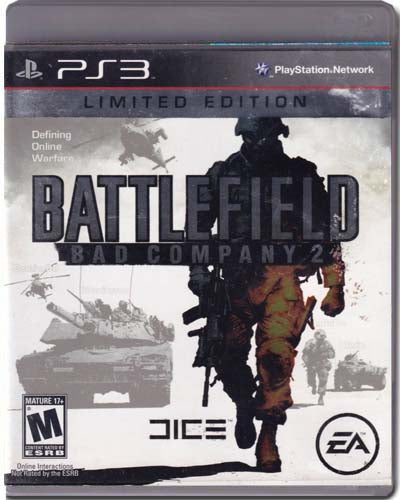 Battlefield Bad Company 2 Limited Edition Playstation 3 PS3 Video Game