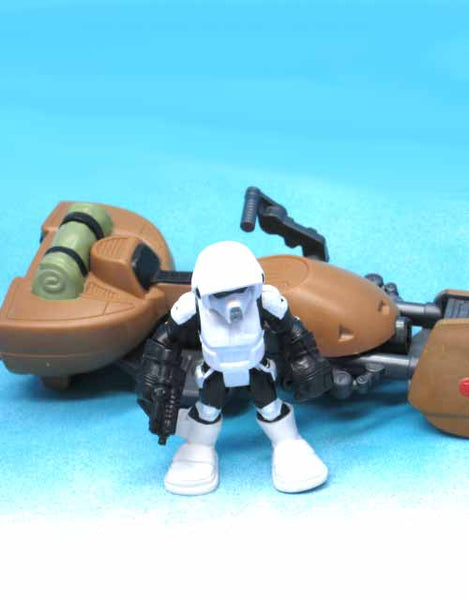 Star Wars Galactic Heroes Speeder Bike With Biker Scout – Kids Action Figure & Vehicle Toy
