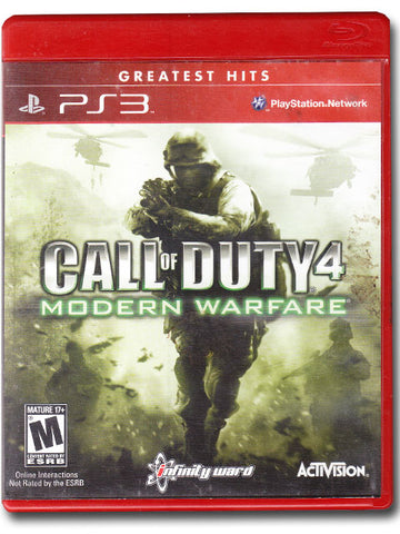 Call Of Duty 4 Modern Warfare Greatest Hits Edition Playstation 3 PS3 Video Game 047875840591