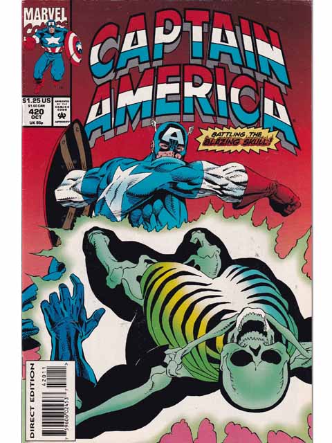 Captain America Issue 420 Vol 1 Marvel Comics Back Issues 759606024537