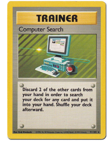 Computer Search Trainer Base Set Card #71/102 Pokemon Trading Card