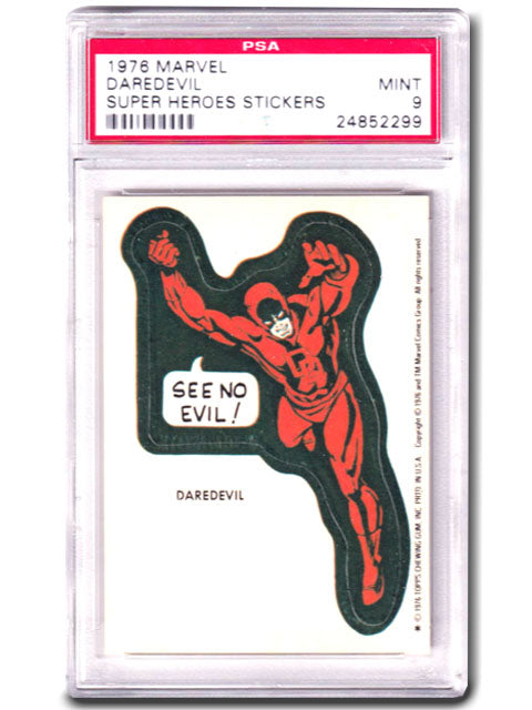 Daredevil 1976 Marvel Super Heroes Stickers Graded Trading Card