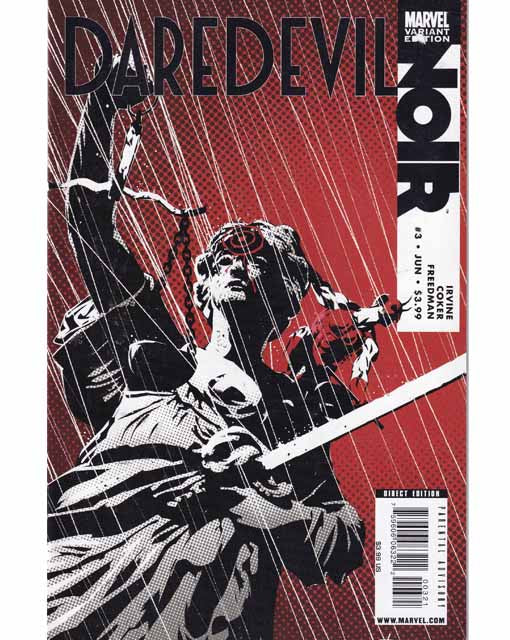 Daredevil Noir Variant Edition Issue 3 Marvel Comics Back Issues 759606063222