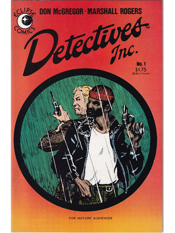 Detectives Inc. Issue 1 Eclipse Comics Back Issues
