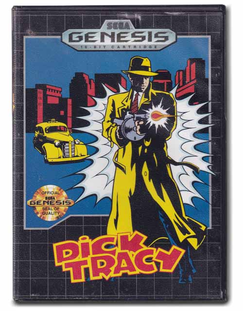 Dick Tracy With Case Sega Genesis Video Game Cartridge 010086010145