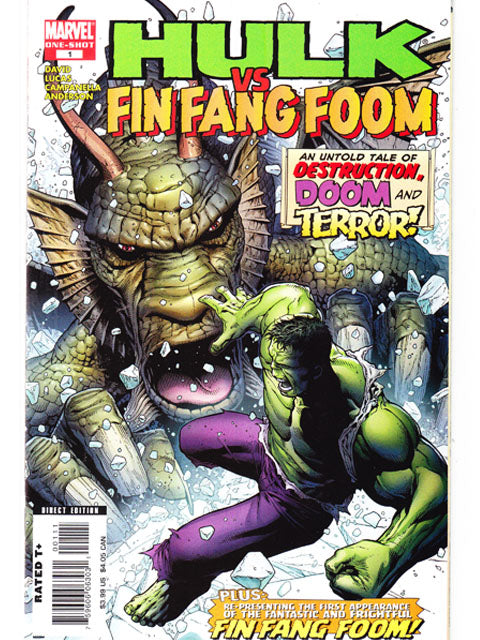 Hulk Vs. Fin Fang Foom One Shot Marvel Comics Back Issues 759606063031