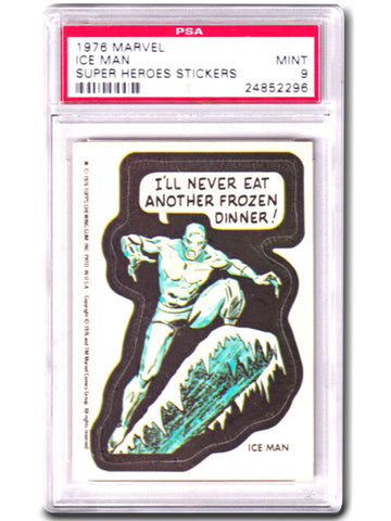 Ice Man 1976 Marvel Super Heroes Stickers Graded Trading Card