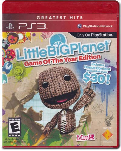 Little Big Planet Greatest Hits Edition Playstation 3 PS3 Video Game