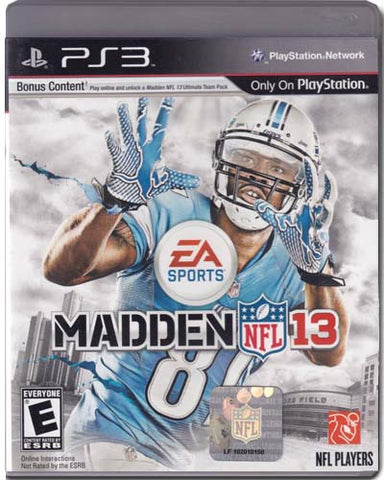 Madden NFL 13 Playstation 3 PS3 Video Game