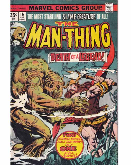 The Man-Thing Issue 16 Vol 1 Marvel Comics