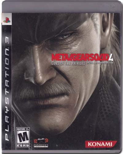 Metal Gear Solid 4 Guns Of The Patriots Playstation 3 PS3 Video Game 083717201601