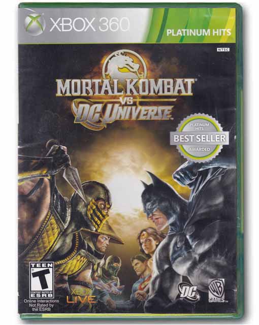031719300747 Mortal Kombat VS DC Universe Platinum Hits Edition Xbox 360 Video Game
