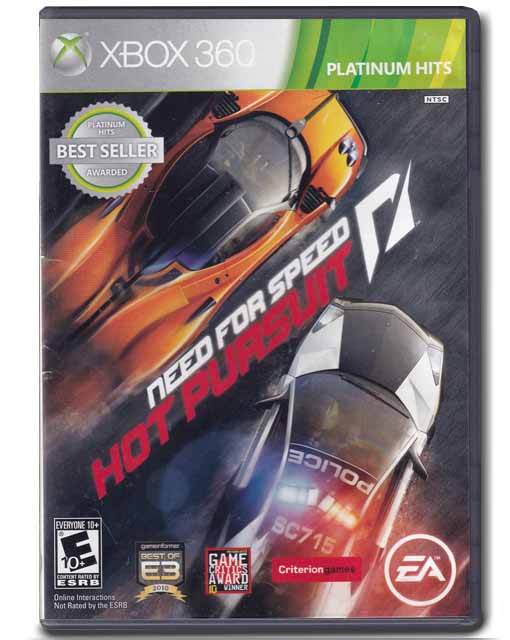 Need For Speed Hot Pursuit Platinum Edition Xbox 360 Video Game 014633194364