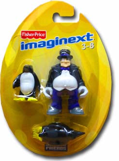 The Penguin DC Super Friends Fisher Price Imaginext Action Figure On Oval Card