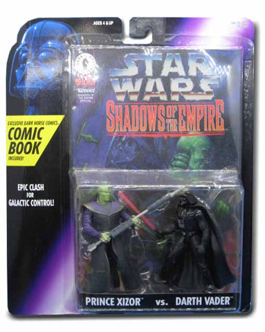 Prince Xizor Vs. Darth Vader Star Wars Shadow Of The Empire Action Figures Comic Pack 076281695679