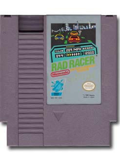 Rad Racer Nintendo Entertainment System NES Video Game Cartridge