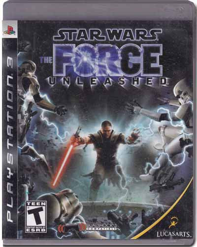 Star Wars The Force Unleashed Playstation 3 PS3 Video Game 023272332389