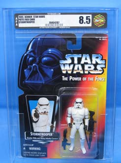 Stormtrooper Red Card Star Wars Power Of The Force Graded Carded Action Figure