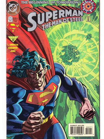 Superman The Man Of Steel Issue 0B Silver Title DC Comics Back Issues