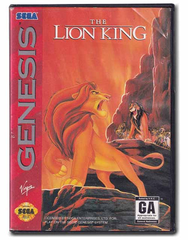 The Lion King With Case Sega Genesis Video Game Cartridge 052145820241