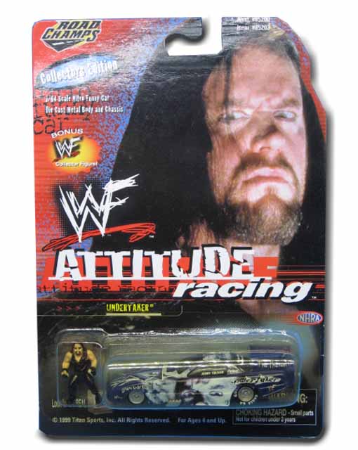 The Undertaker WWF Attitude Racing Road Champs Die Cast Toy Car 032961852008
