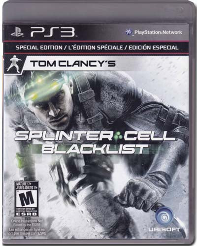 Tom Clancy's Splinter Cell Blacklist Playstation 3 PS3 Video Game
