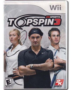 Topspin 3 2K Sports Nintendo Wii Video Game 710425343728