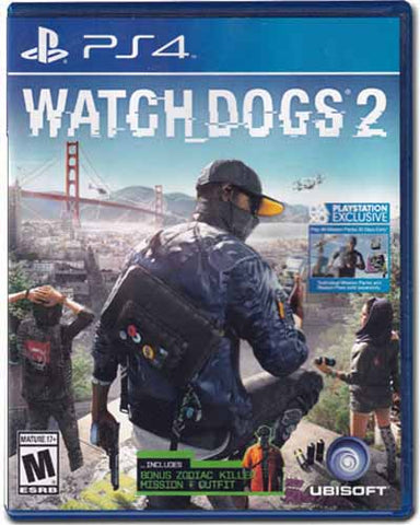 Watch Dogs 2 Playstation 4 PS4 Video Game 887256022884